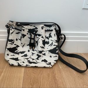 Proenza Schouler black and white leather bucket bag